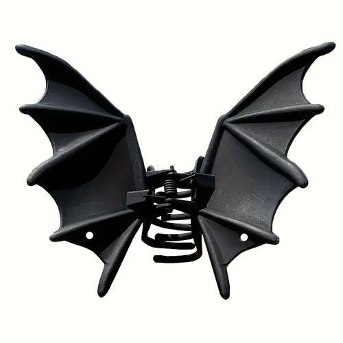 Gothic Bat Hair Clip Halloween Matte Black Gothic Punk-Style Animal