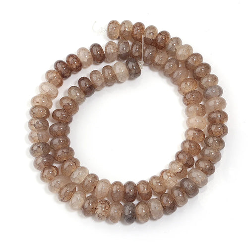 1 String 5x8mm Glass Beads Colorful Abacus Flat Round Loose Beads For