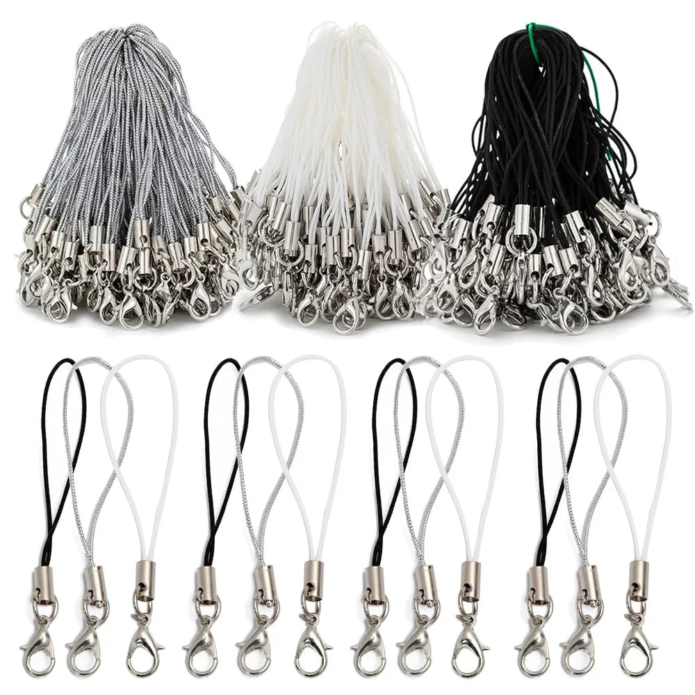 10/20/50Pcs Lobster Clasp Lanyard Strap Cord Mobile Cords Charm Nylon
