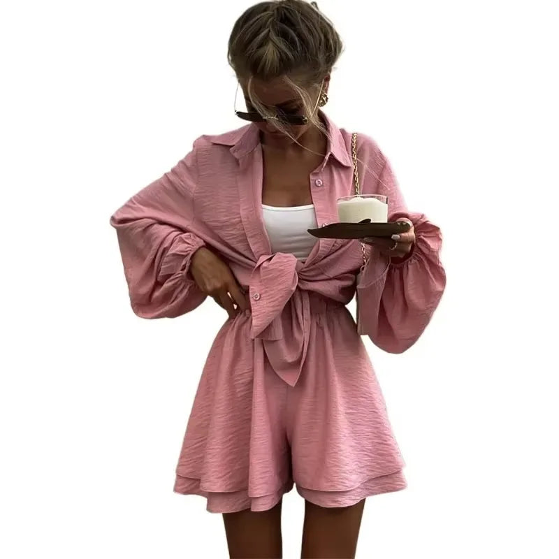 Casual Loose Short Sets For Women 2 Piece Sets Womens Outfits Spa