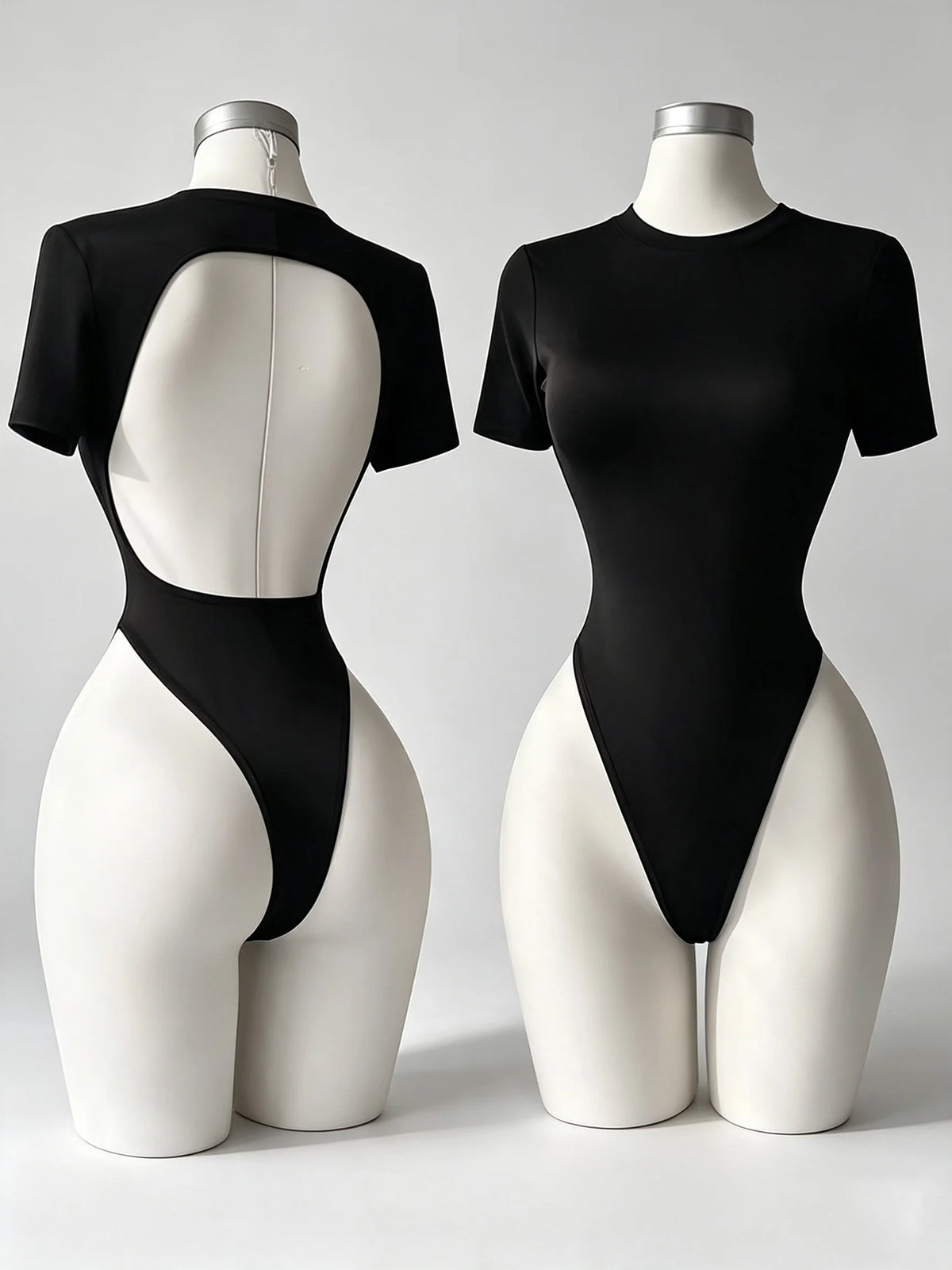 Women's High-Quality Backless Bodysuit Basic Solid Color Comfortable