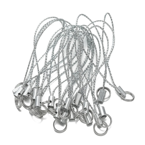 20/50Pcs Polyester Cord with Double Jump Ring Lanyard Rope for