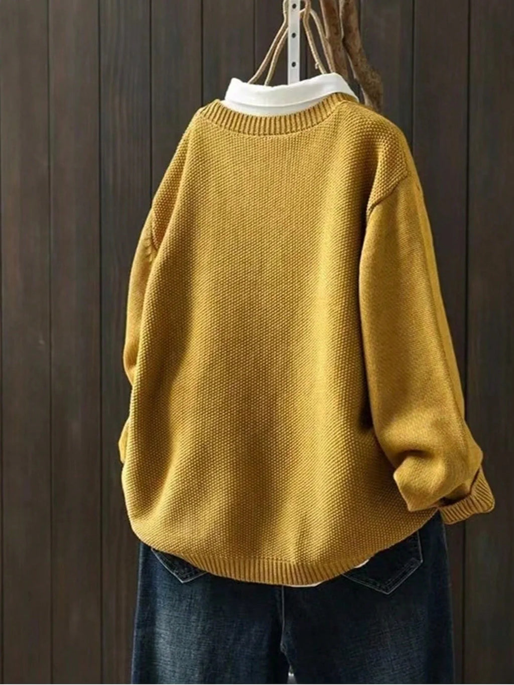 Plus Size Women's Casual Spring Autumn Knit Cardigan Coat With Pockets