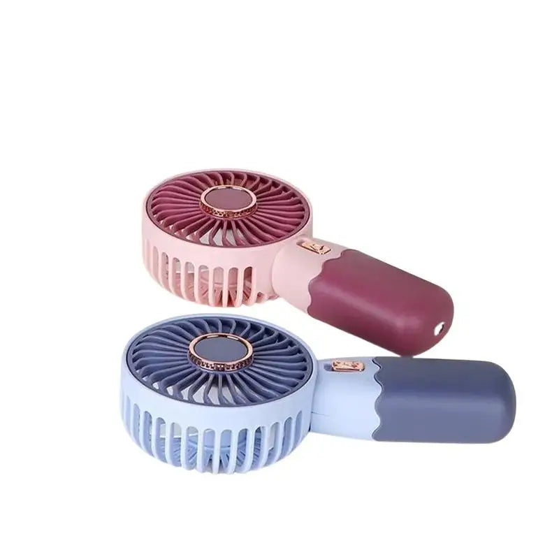 ∶2In1 Mini Electric Fan Outdoor Portable Handheld Usb Rechargeable