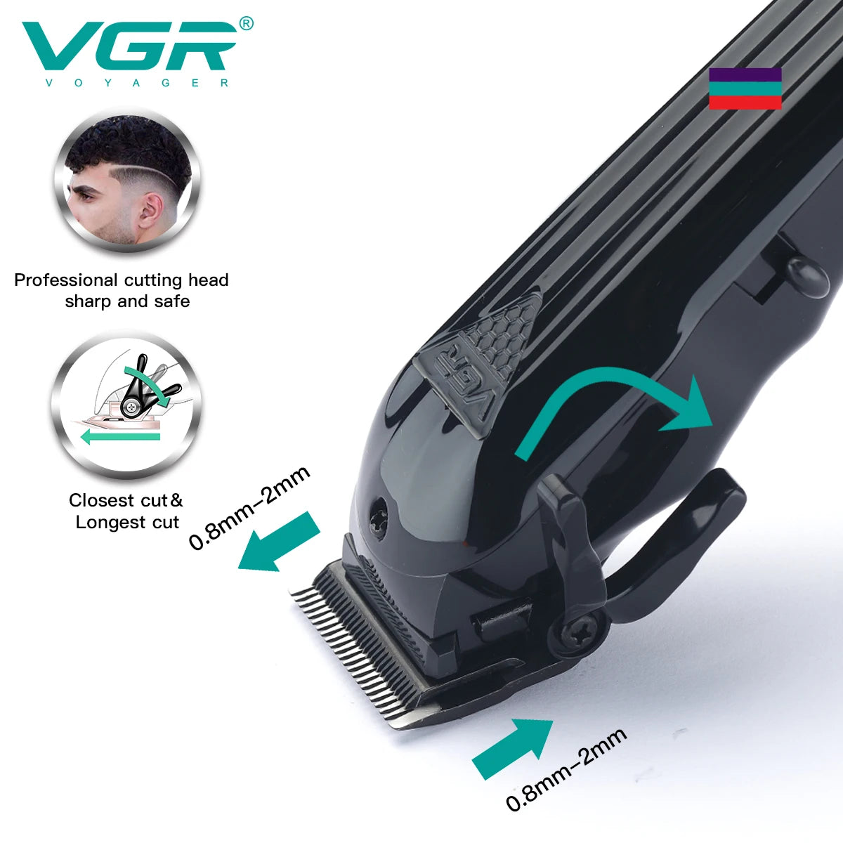 VGR Hair Clipper Professional Hair Cutting Machine Hair Trimmer