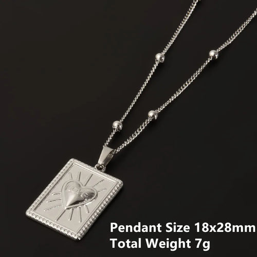 1Pc Religious Christian Catholic Sacred Heart Pendant Necklaces