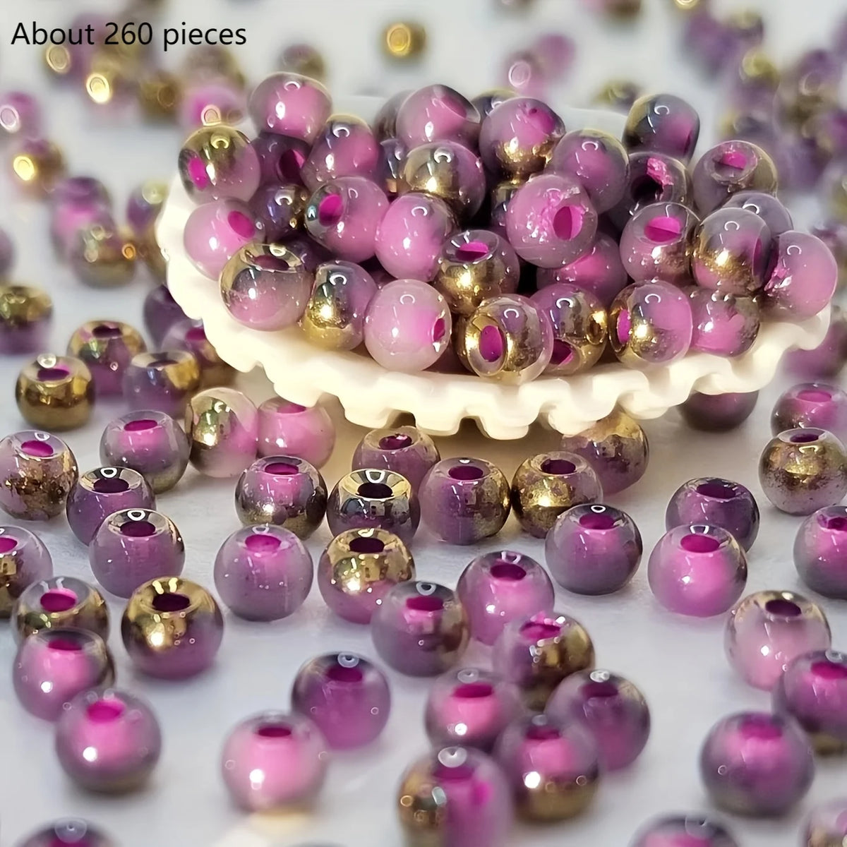DIY Handmade Jewelry Materials with Round Beads, Colorful Beading,