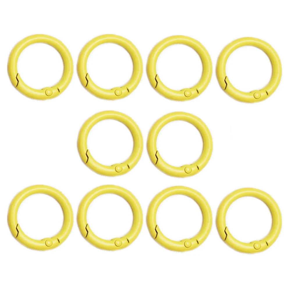 10Pcs 24mm Alloy Trigger Round Snap Buckle Spring Keyring Buckle Snap