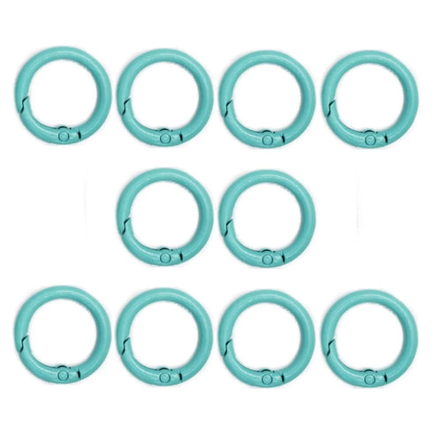 10Pcs 24mm Alloy Trigger Round Snap Buckle Spring Keyring Buckle Snap
