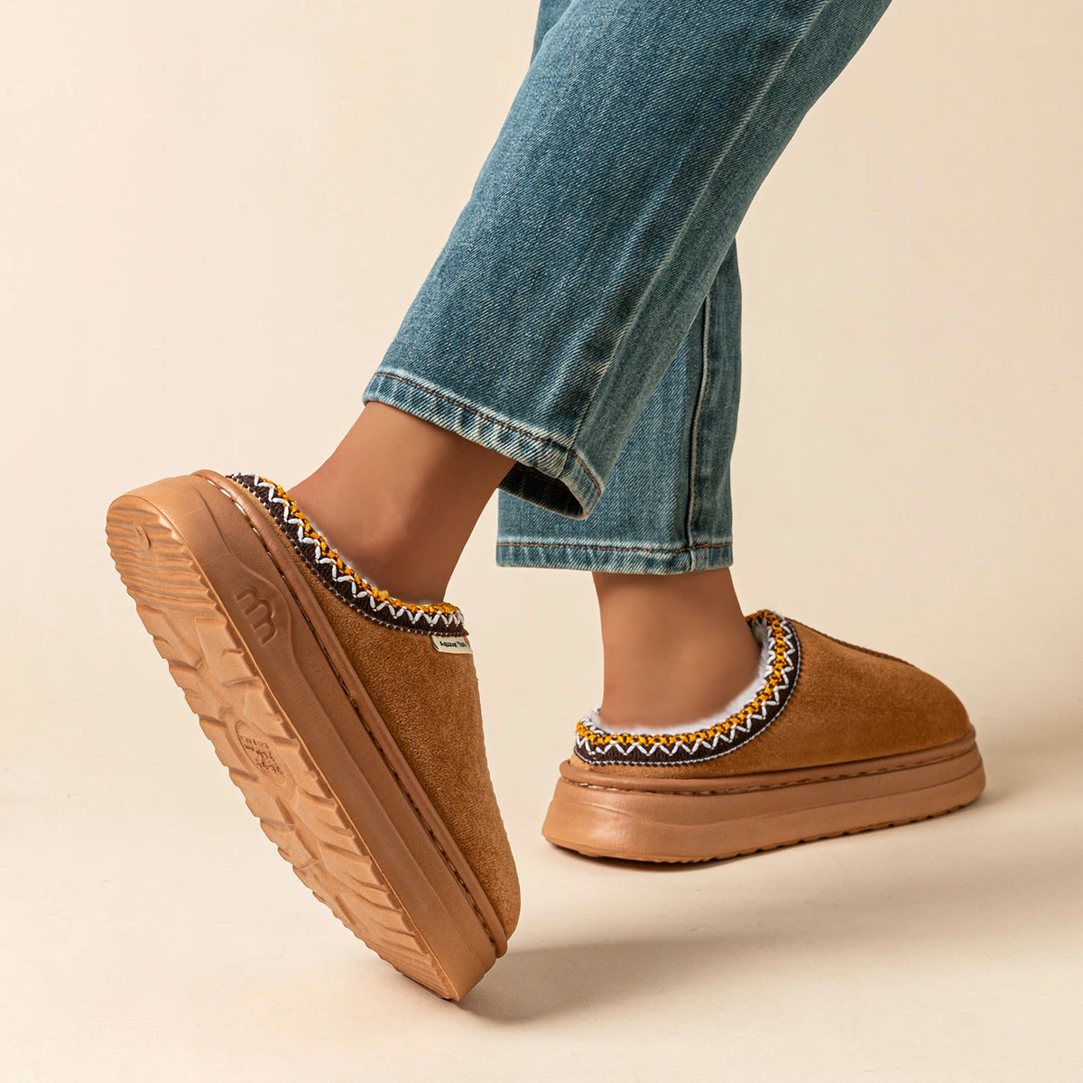 Fashion Winter Soft Sole Women's Slipper Boots Fuzzy Outdoor Casual