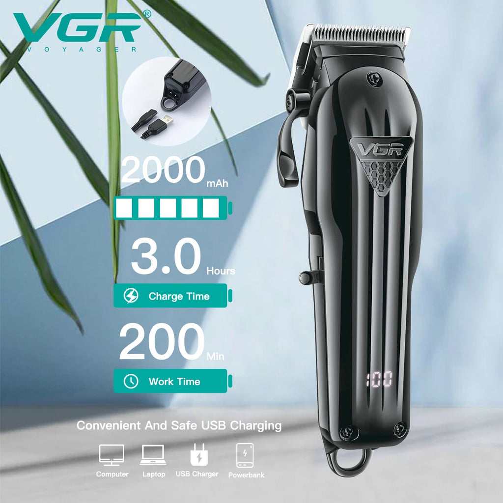 VGR Hair Clipper Professional Hair Cutting Machine Hair Trimmer