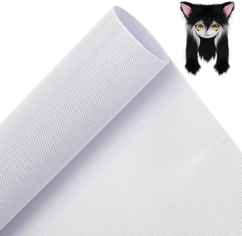 Custom Fursuit Eye Mesh 39x11.8inch White PVC Mesh Net 0.2mm Thick