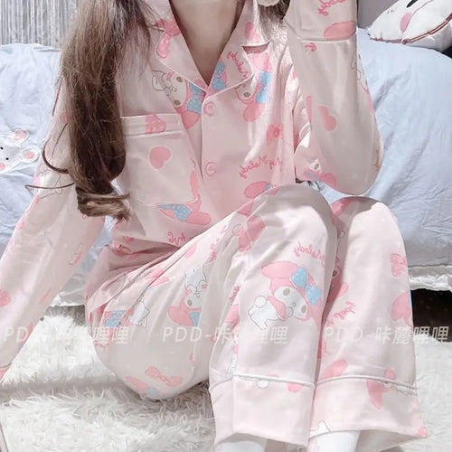 2026 New Cinnamoroll Long-Sleeved Pajamas for Women Spring Autumn Ins