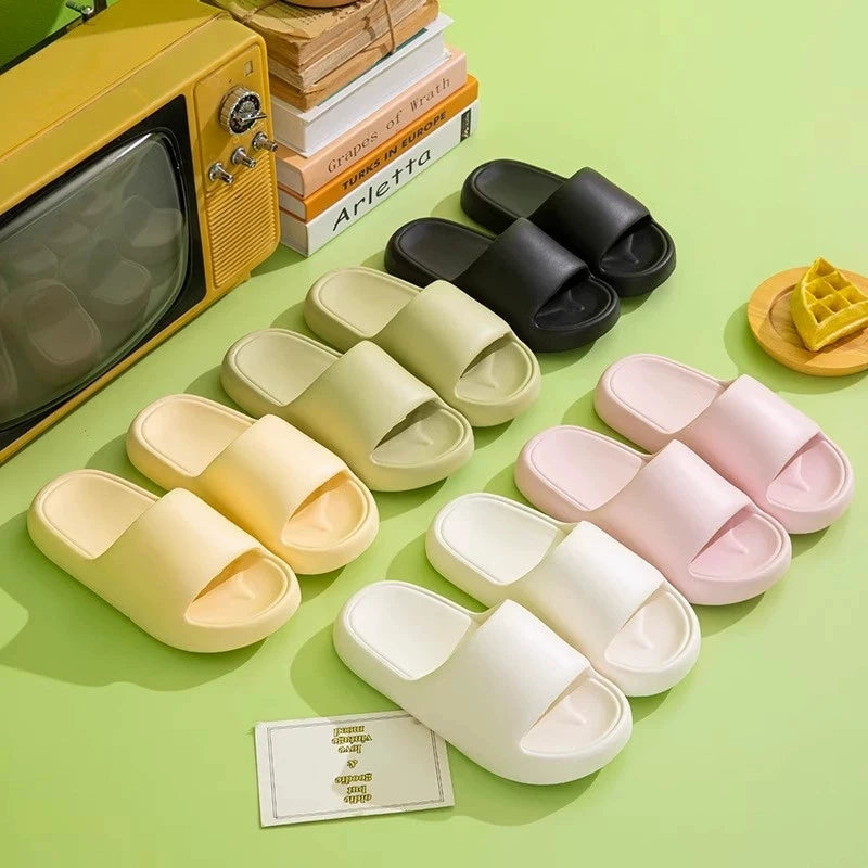 Unisex Non Slip Bathroom Home Slippers Soft Sole EVA Pillow Slides