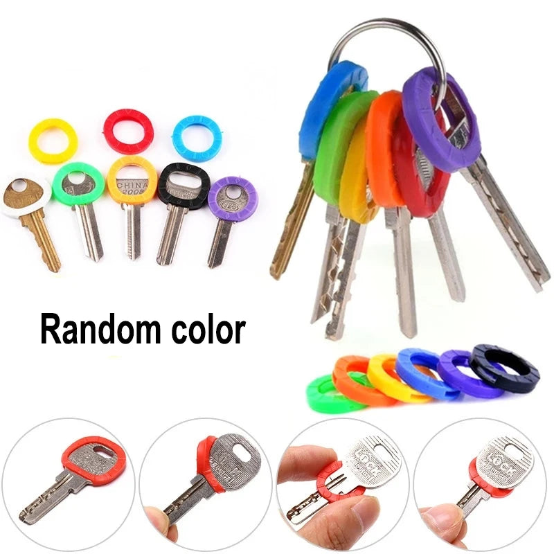 10pcs 24pcs 32pcs Color Key Sleeve Mixed Color Soft Silicone Elastic