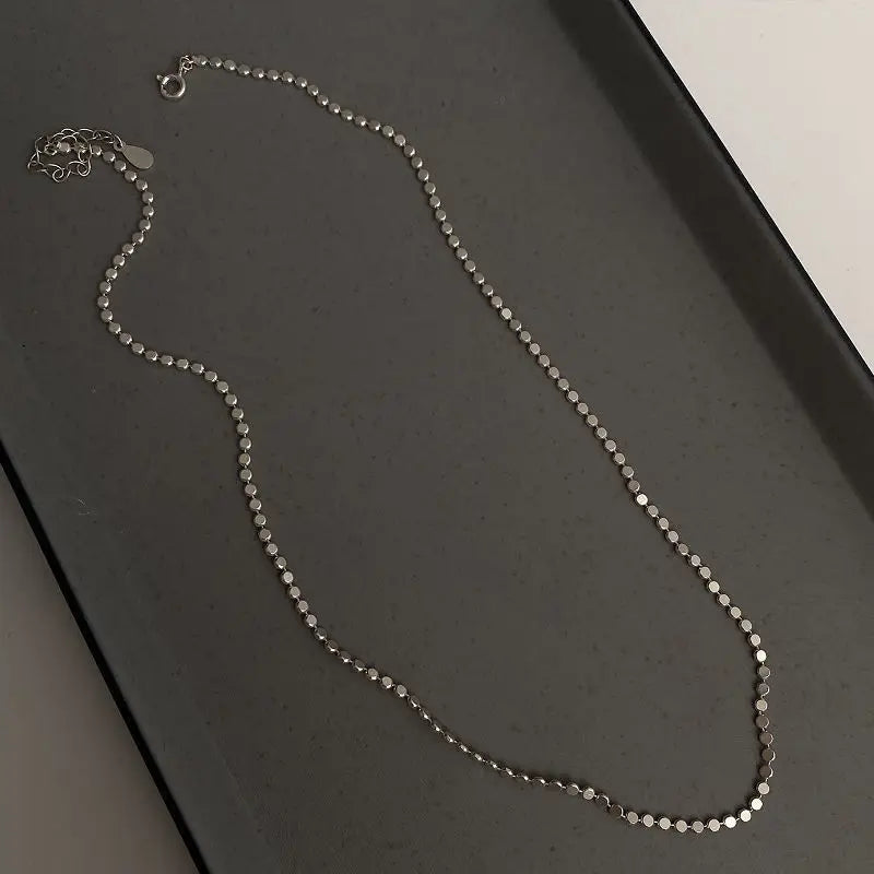 XIYANIKE Simple Round Piece Chain Necklace For Women Girl Luxury