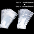 A6 Narrow Loose Leaf Binder Cover 10Pcs 1-2 Grid Storage Bags