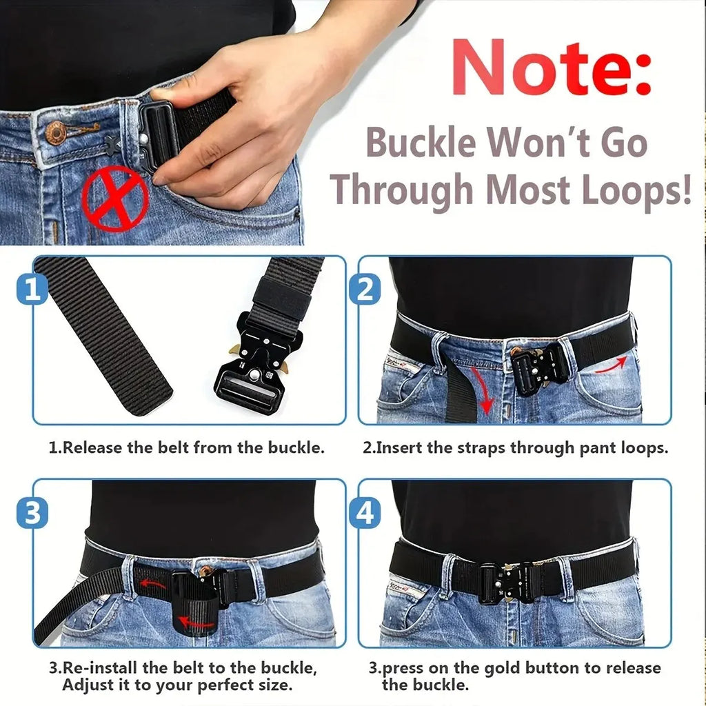 Men's Belt Outdoor Multi Function Belt High Quality Canvas For Nylon