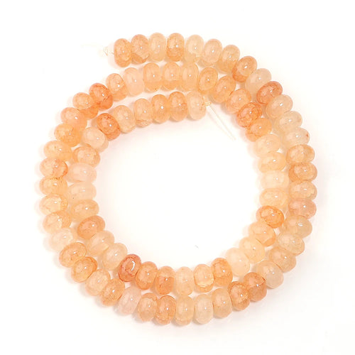 1 String 5x8mm Glass Beads Colorful Abacus Flat Round Loose Beads For