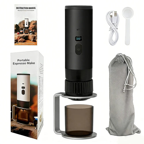 Portable 3-in-1 Wireless Electric Espresso Coffee Machine for Car Home