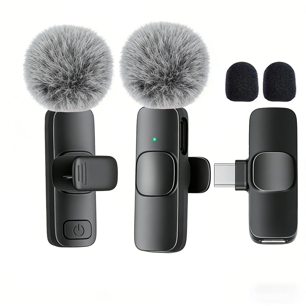Type-C Port Professional Wireless Lavalier Microphone for Smartphones,