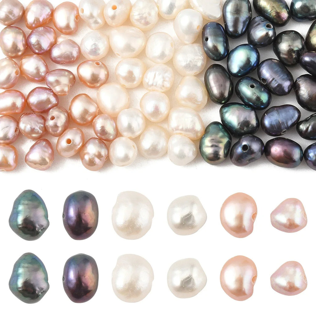 10Pcs Natural Freshwater Pearl Beads Exquisite Irregular Pearl Bead