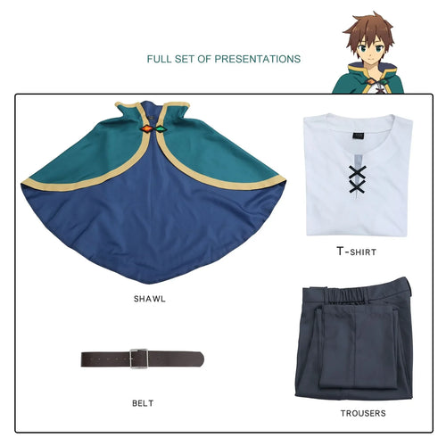Satou Kazuma Cosplay Costume Wig Anime Kono Subarashi Sekai Ni