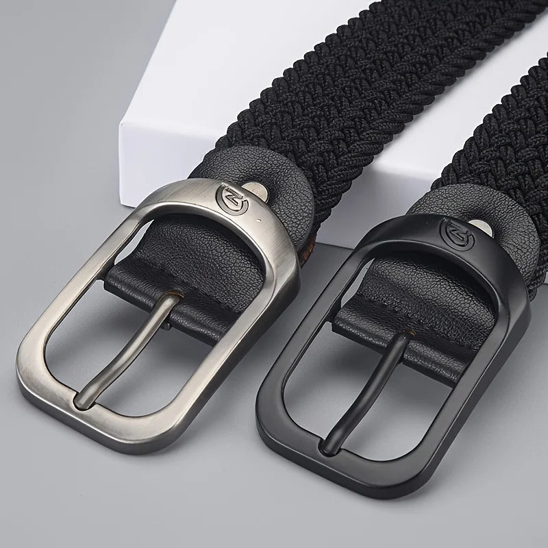 Men's Belt Casual Woven Elastic Belt Outdoor Sports Women's Belt