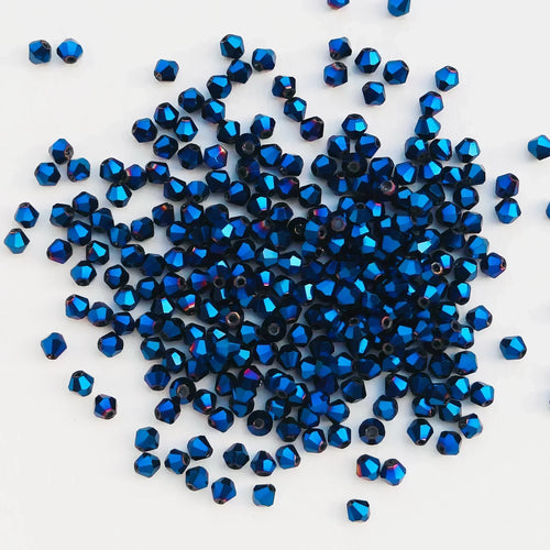 100PCS 4MM Shiny Faceted Austria Crystal Beads Bicone Beads Loose