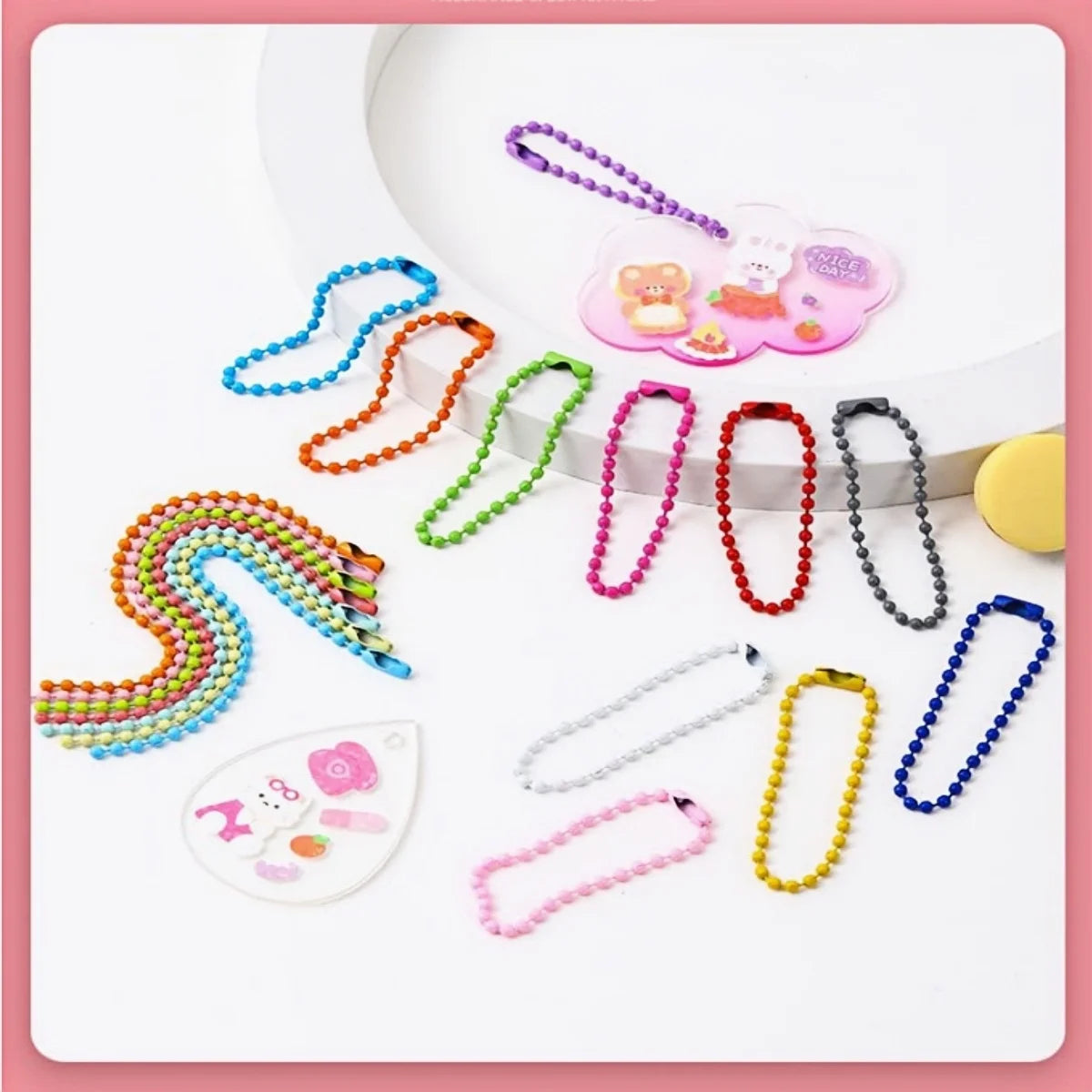 100PCS 12cm Bead Chains Fits Key Chain/Dolls/Label Hand Tag Connector