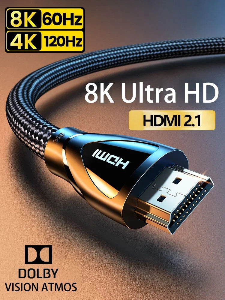 HDMI-Compatible 2.1 Cable Ultra High-speed 8K/60Hz 4K/120Hz For Xiaomi