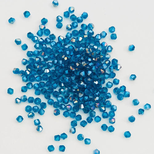 100PCS 4MM Shiny Faceted Austria Crystal Beads Bicone Beads Loose