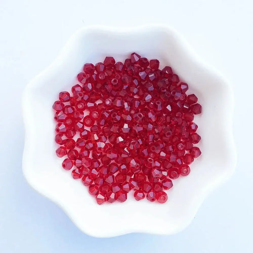 100PCS 4MM Shiny Faceted Austria Crystal Beads Bicone Beads Loose