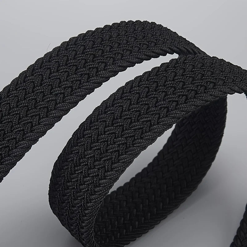 Men's Belt Casual Woven Elastic Belt Outdoor Sports Women's Belt