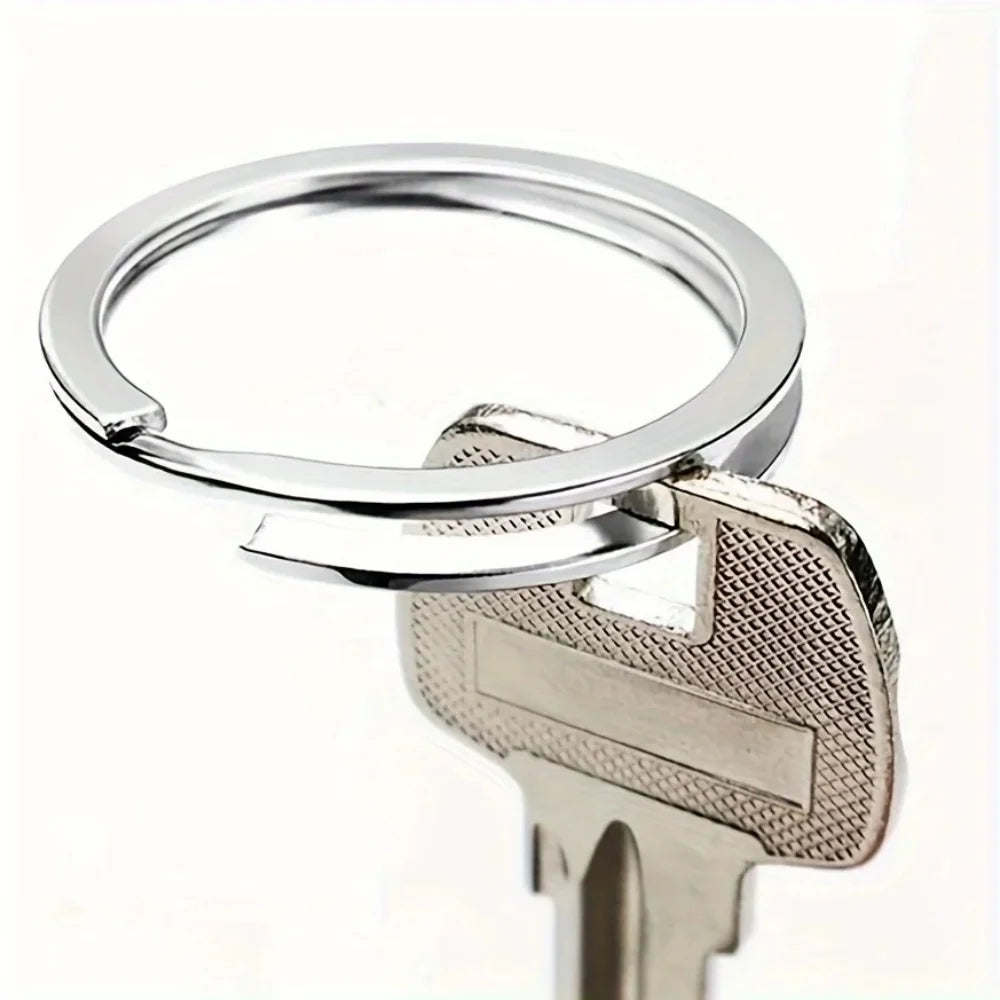 10/20/40pcs Split Key Rings Keyrings, Key Rings Bulk, Flat Keychain