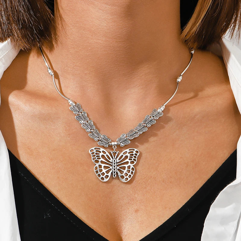 Aihua Bohemia Turquoise Stone Necklace for Women Chokers Collier Femme