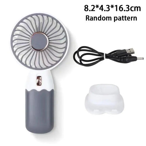 ∶2In1 Mini Electric Fan Outdoor Portable Handheld Usb Rechargeable