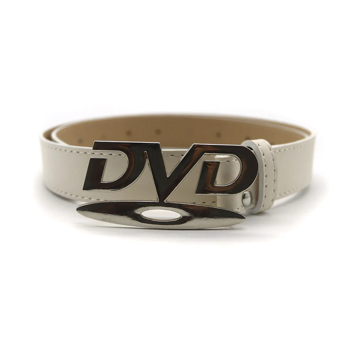 Fashionable Women's Belt Hip-Hop Y2K Belt DVD Buckle Niche Belt Retro