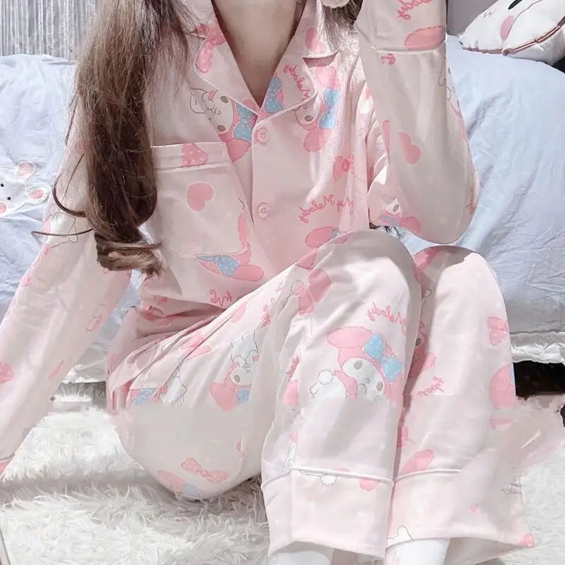 2026 New Cinnamoroll Long-Sleeved Pajamas for Women Spring Autumn Ins