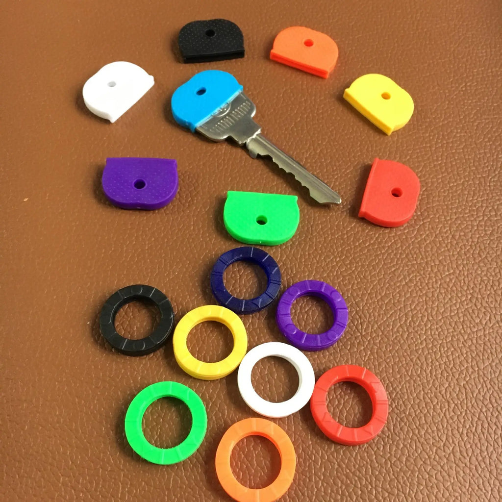 10pcs 24pcs 32pcs Color Key Sleeve Mixed Color Soft Silicone Elastic