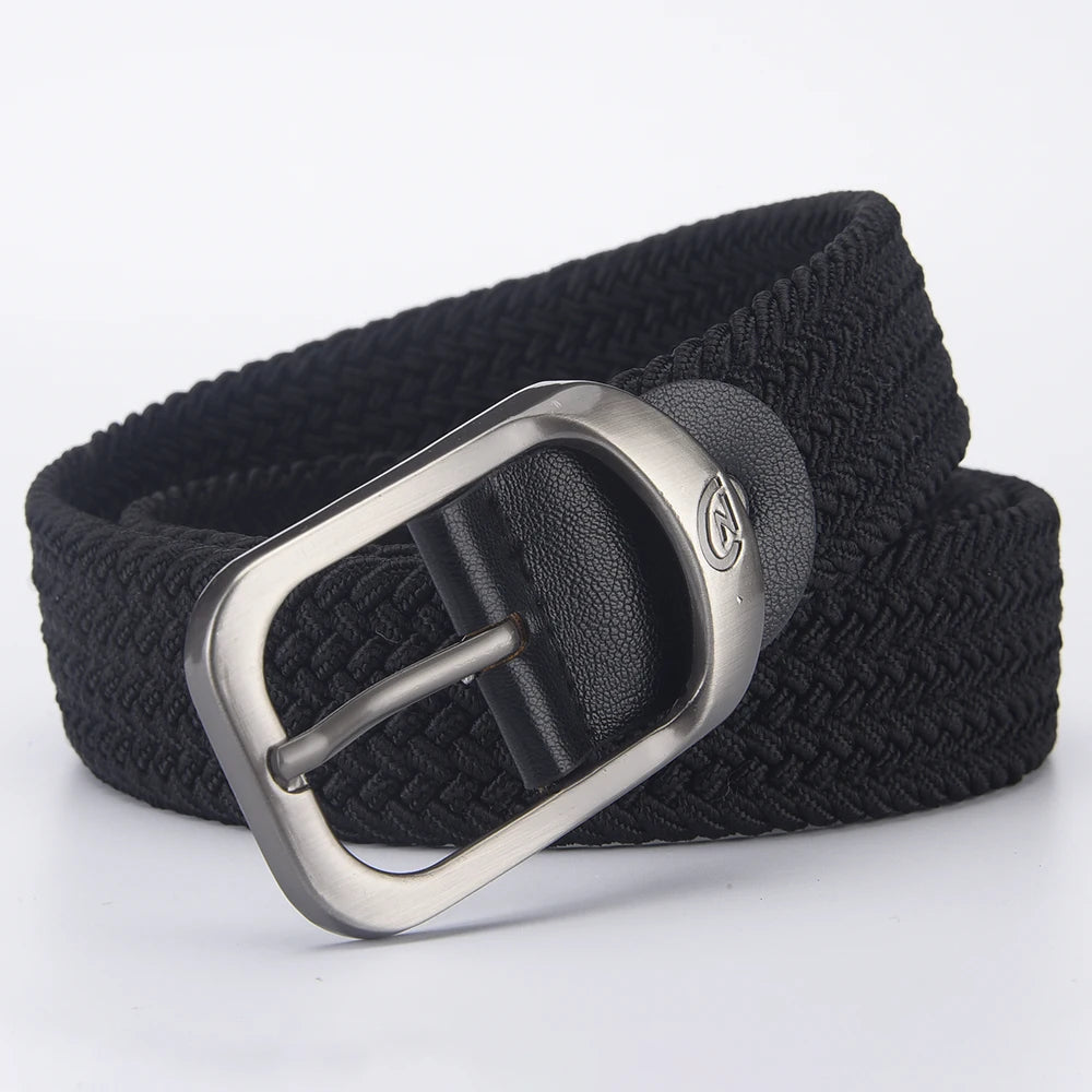 Men's Belt Casual Woven Elastic Belt Outdoor Sports Women's Belt