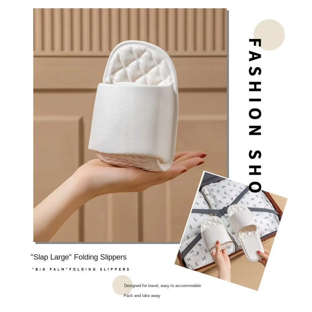 Simple Foldable Slippers Eva Lightweight Travel Slippers Hotel Room