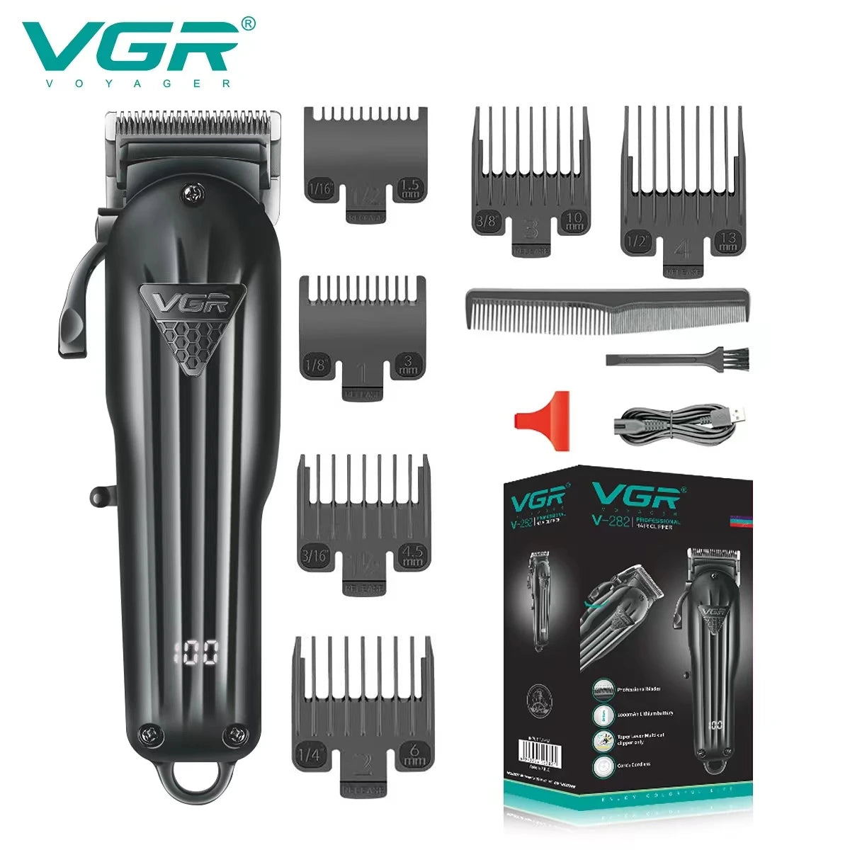 VGR Hair Clipper Professional Hair Cutting Machine Hair Trimmer