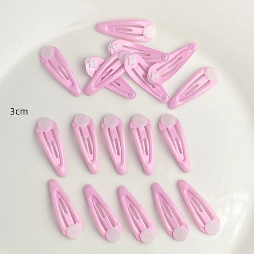 3cm Metal Snap BB Hair Clips with Glue Pad Diy Side Barrettes Mini