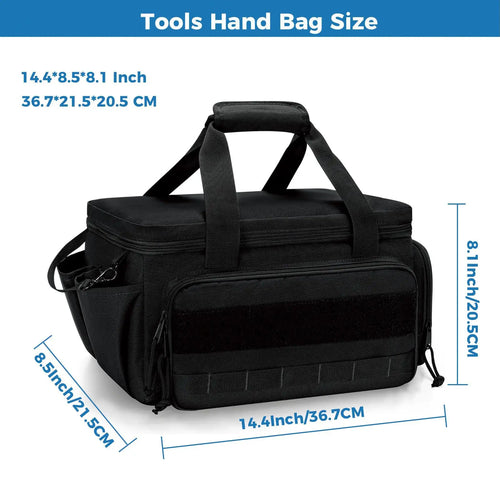 14" Heavy Duty Tactical Tool Bag Non-Slip Base Multipurpose Work