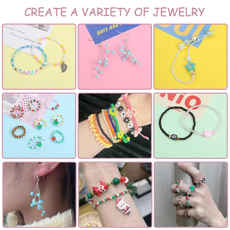 About 5200Pcs24 Grid Rice Bead Box Handmade DIY Jewelry Bracelet