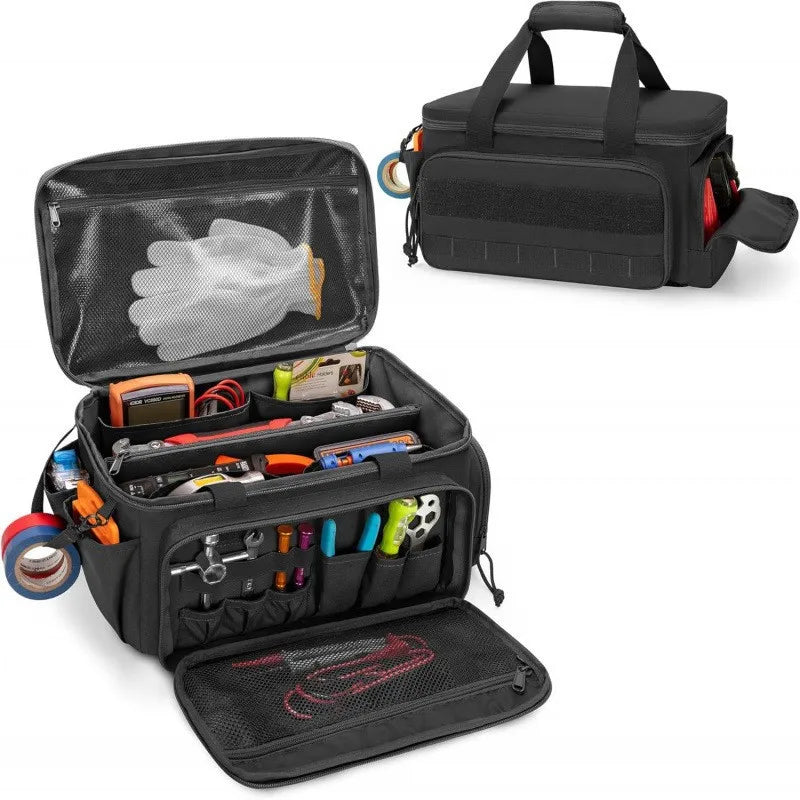 14" Heavy Duty Tactical Tool Bag Non-Slip Base Multipurpose Work