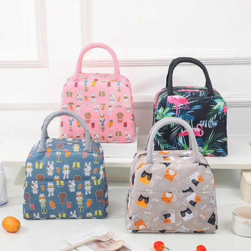 Cartoon Lunch Bag Portable Insulated Thermal Heat Children's Bento Bag