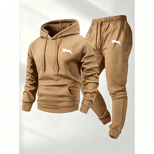 2026 Hot Selling Men's Hooded Sweatshirt & Pants Set Casual Tracksuit