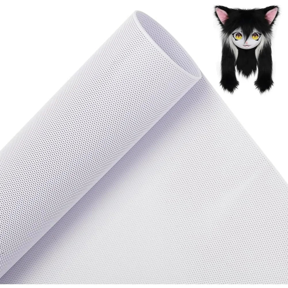 Custom Fursuit Eye Mesh 39x11.8inch White PVC Mesh Net 0.2mm Thick